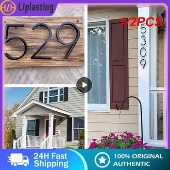 1/2 ADET Modern Sayılar Adres Plakası İşareti Kurulumu Kolay Numarası Adres ev kapısı İşareti Adres Kapı Etiketi Ev Çekmece İşareti