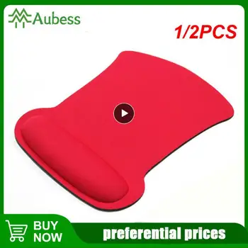 1/2 ADET Mouse Pad Pc Gamer Düz Renk laptop aksesuarları Ergonomik bileklik Mouse Pad Bilek Desteği İle kaymaz Taban Ağrısı