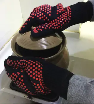 1 ADET barbekü eldivenleri Yüksek Sıcaklık dayanımı Fırın yanmaz barbekü ısı yalıtımı mikrodalga fırın eldivenleri
