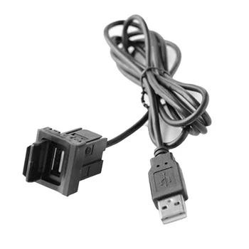 1 adet USB tozluk Kablo Demeti Çift USB Uzatma Yüksek Kaliteli Panel USB Bağlantı Noktası AUX Adaptör Kablosu Bisiklet İçin