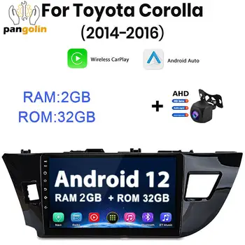 1 takım Araba Stereo Radyo GPS CarPlay + AHD Android 12 32GB Toyota Corolla 2014-2016 İçin Uyar Otomotiv Elektroniği Aksesuarları