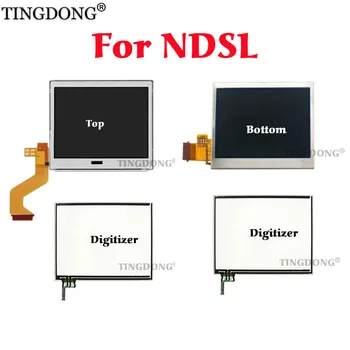 1 takım NDSL İçin dokunmatik ekran digitizer cam ekran Dokunmatik Panel + Üst Alt ve Üst Alt LCD Ekran Nintendo DS Lite İçin