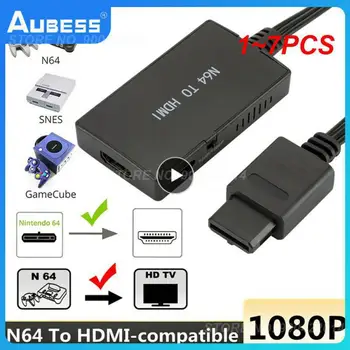 1 ~ 7 ADET 64 HDMI uyumlu Adaptör dönüştürücü kablosu 64 / SNES / NGC / S Oyun Küpü Konsol Kablosu