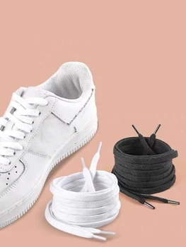 1 Çift Düz Ayakkabı Bağcığı Sneakers için 36 renk Kumaş Ayakkabı bağcığı s Beyaz Siyah Ayakkabı dantel Çizme Ayakkabı bağcığı s Klasik Yumuşak Shoestrings