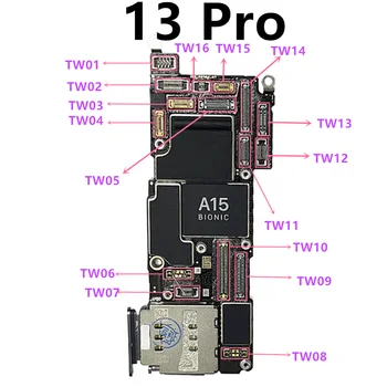 10 Adet / grup Arka Kamera FPC Konektörü Flex iPhone 13 Pro Anakart Şarj FPC Yedek Düzeltme Parçaları