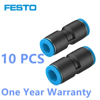 10 adet Bir Paket Festo Pnömatik Bağlantı Hızlı Bağlantı QS-1/8-1/4-3-/8-1/2-4-6-8-10-12