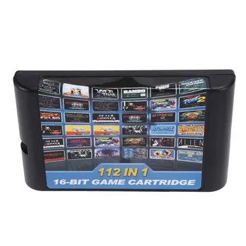 112 in 1 Oyun Kartuşu 16 Bit Oyun Kartuşu için Sega Megadrive Genesis Oyun Kartuşu PAL ve NTSC için