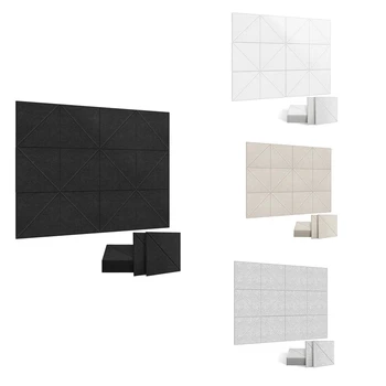 12 Paket Akustik Paneller, 12X12 İnç Dekoratif Ses Yalıtım Panelleri, Duvar Ve Tavan Akustik Paneller Siyah Kolay Kurulum