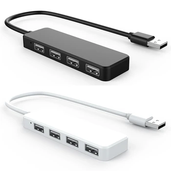 2 Adet Ultra İnce USB Hub 4 Portlu USB 2.0 Hub Beyaz ve Siyah