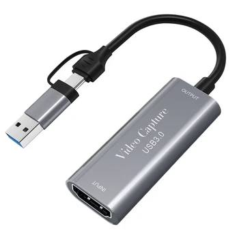 2 in 1 HDMI-com Ekran kartı 4K 60hz 1080P USB Tip C yüksek Kaydedici Oyun Video Canlı Akış