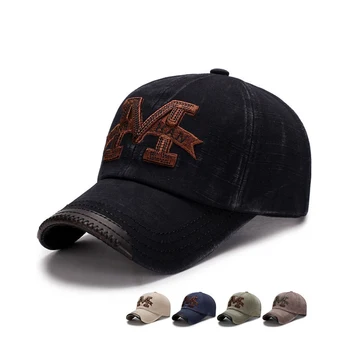 2022 Erkek Yıkanmış Dimi beyzbol şapkası %100 % Pamuk Vintage Kot beyzbol şapkası Klasik Pamuk Baba Şapka Ayarlanabilir Düz Kap
