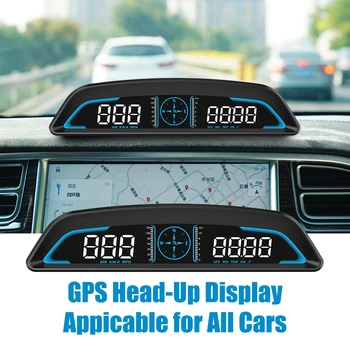 2023 Araba Hız Göstergesi Akıllı dijital alarmlı saat Hatırlatma Ölçer G3 GPS HUD Heads Up Ekran HD araç elektroniği Aksesuarları Tüm Araba için
