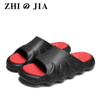 2023 Açık Rahat Yumuşak Terlik Erkekler Kadınlar Kapalı Banyo Ev Ayakkabıları Düz EVA Kalın Taban Slaytlar Yaz Sandalet 8868