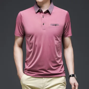 2023 Yaz resmi giysi iş tişörtü Nefes erkek Üstleri erkek POLO GÖMLEK Casual Katı Renk Kısa Kollu T Shirt MY742