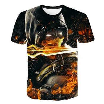2023 Yeni Oyun Mortal Kombat 3D Baskı T-shirt Yeni Moda Rahat Erkek Kadın Kısa Kollu T Shirt Streetwear Büyük Boy Elbise