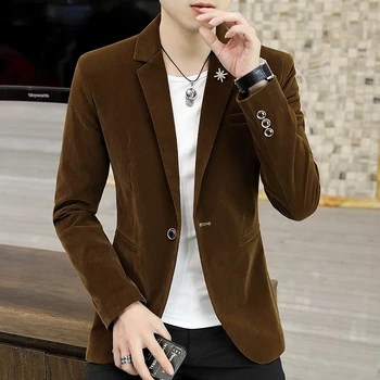 2023New butik takım elbise erkek rahat Kore versiyonu ince tek ceket iş gençlik yakışıklı kişilik küçük takım elbise ceket trendi