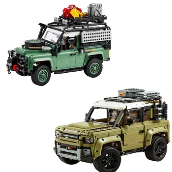 2336 adet Klasik Lands Rover Defender 90 Off-road Araç Araba SUV SİMGELER 10317 Modeli Yapı Taşları Teknik Oyuncaklar çocuk çocuklar hediye
