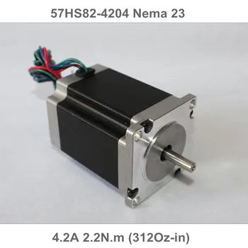 3 adet Nema 23 Step Motor 4.2 A 2.2 N. m 57x82mm 57HS82-4204 nema23 315Oz-in CNC Router Gravür freze makinesi 3D yazıcı