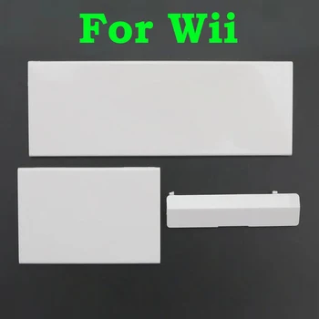 3 in 1 Kapı Kapak Koruyucu Kabuk Kapakları Değiştirme Wii Konsolu İçin Plastik Hafıza Kartı Kapı Yuvası Kapak Aksesuarları
