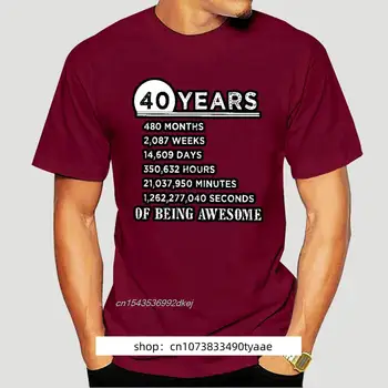 40 Yaşında Olmanın Harika 1980 T Shirt Erkekler İçin %100 % Pamuk hoş tişört Crewneck 40th Doğum Günü Hediyeleri Kısa Kollu 5406A