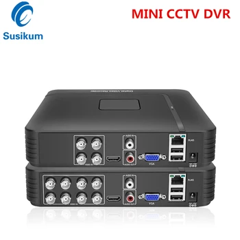 4CH 8CH CCTV AHD MİNİ DVR 1080N 5 İN 1 TVI CVI AHD CVBS IP Plastik Kasa Dijital Video Kaydedici Hibrid NVR