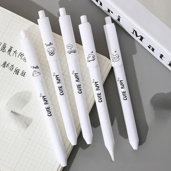 5 adet Kawaii Kalemler Siyah Mürekkep Jel Kalem Seti Çabuk Kuruyan Okul Kırtasiye Malzemeleri Sevimli Jel Kalemler