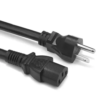 ABD Plug Güç Kablosu 14AWG 1.2 m 1.5 m 3m 10ft NEMA 5-15P IEC C13 AC Güç Uzatma Kablosu PSU Antminer 3D Yazıcı LED ışıkları