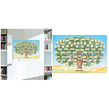 Aile Ağacı Diyagramı Doldurmak için Duvar Asılı Nesil Şecere Geçmişi Grafik İlerleme Aile Geçmişi asılı dekorlar