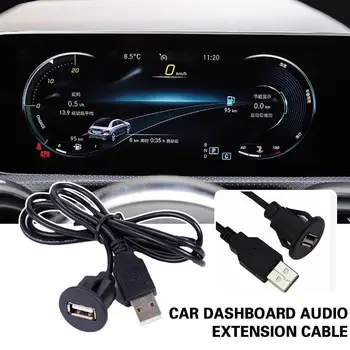 Araba Usb Ses Su Geçirmez Kablo Soketi USB 2.0 Otomatik ön panel tutucu Paneli AUX Kurşun Uzatma kordon adaptörü Motosiklet Tekne 1 Metre