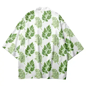 Artı Boyutu XXS-6XL 5XL 4XL Yeşil Moda Japon Streetwear Hırka Kadın Erkek Harajuku Haori Kimono Üst Yukata Tao Elbise