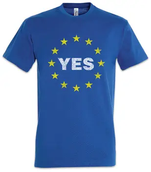 Avrupa Evet T Shirt Avrupa Kalır Afiş Bayrak Birliği AB Sembolü İşareti