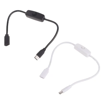AÇMA Kapama Düğmesi C Tipi Kablo Erkek Dişi Uzatma Kablosu USB C Şarj Portu ile Cihazlarınıza Zahmetsizce Güç Verin L41E