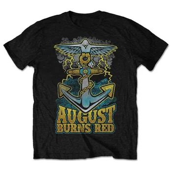 Ağustos Burns Kırmızı T Shirt Güvercin Çapa