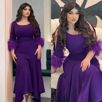 Basit Yüksek Kalite Jewel A-line Kokteyl Elbiseleri Püskül Anke uzunluğu Charmeuse Akşam doğum günü elbise kadınlar için lüks