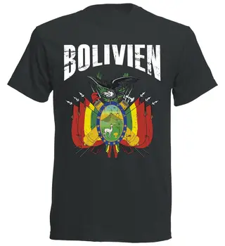 Basit kısa kollu pamuklu tişört Bolivya T-Shirt Bolivya Vintage erkek futbolcu