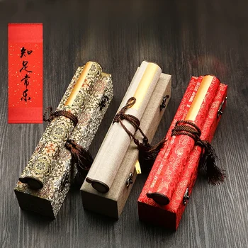 Batik Xuan Kağıt Çizim Eksen Fırça Kaligrafi Asılı Kaydırma Çin Düğün Yemin Kayıt Yeni Yıl Nimet Pirinç Kağıdı Kaydırma