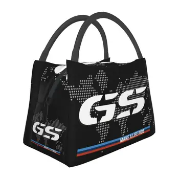 Bir Yaşam Yolculuğu GS Motosiklet Macera Termal Yalıtımlı Öğle Yemeği Çantası Kadın Dünya Haritası Taşınabilir yemek taşıma çantası Depolama Yemek yiyecek kutusu