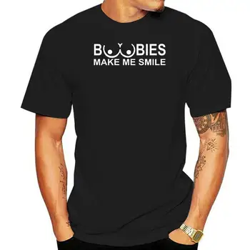 Boobies Beni Gülümseme yenilik t shirt mizah şaka doğum günü noel hediyesi erkek bayanlar