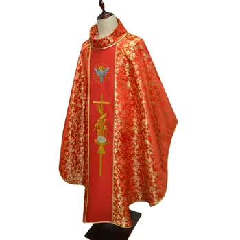 Chasuble Rahip Giysileri Hıristiyan Kostüm Rahip Kostümleri Polyester Yetişkin Katolik Dini Başpiskopos Giysileri Din Adamları Elbise