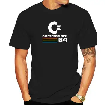 Commodore 64 T-Shirt Erkekler için Vintage %100 % Pamuk Tee Gömlek Ekip Boyun Kısa Kollu T Shirt Yaz giysileri