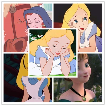 Disney Prenses Alice duvar sanatı tuval yağlıboya İskandinav Posterler ve Baskılar Duvar Resimleri ıçin Oturma Odası Dekorasyon