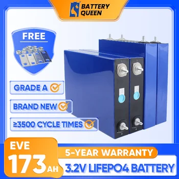 EVE 173Ah LiFePO4 Pil 3.2 V Şarj Edilebilir Prizmatik Piller İçin Orijinal Marka Yeni Taze Hücre Güneş Sistemi Tekne RV 4-16 ADET