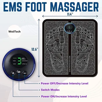 Elektrik EMS Ayak masaj yastığı Rölyef Ağrı Relax Ayak akupunktur Noktaları masaj matı Şok Kas Stimülasyonu Kan Dolaşımını Artırmak