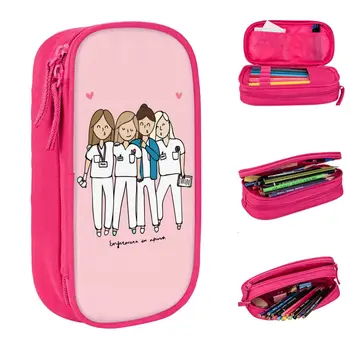 Enfermera En Apuros Kalem Kutuları Tıp Sağlık kalem Çantası kalemlik Öğrenci için Büyük saklama çantası Ofis Hediye Kırtasiye