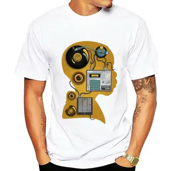 Erkek J Dilla Elektronik Tasarım Özel Retro Müzik T Shirt Siyah Erkekler Yüksek Kaliteli Özel Baskılı Üstleri Hipster T Shirt Tişört