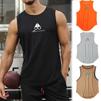 Erkek Çabuk kuruyan Tank Top Açık koşu atleti Sokak Basketbol Kolsuz Gömlek Yaz Spor Giyim Erkek Vücut Geliştirme T-shirt