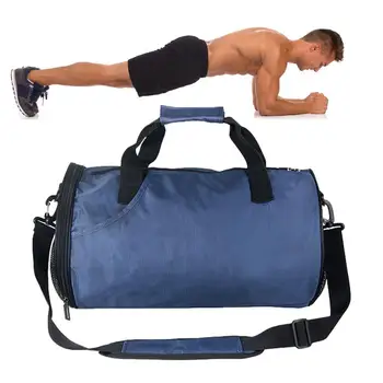 Erkekler İçin küçük silindir çanta Egzersiz çantası ayakkabı ve ıslak bölmeli spor çantası üzerinde taşımak çok fonksiyonlu küçük egzersiz çantası