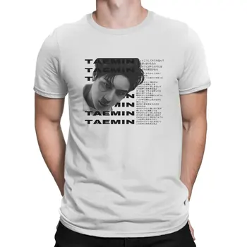 Esprili Siyah Ve Beyaz T-Shirt Erkekler için O Boyun Saf Pamuk T Shirt SHINee erkek Kombinasyonu Kısa Kollu Tee Gömlek Hediye Fikri