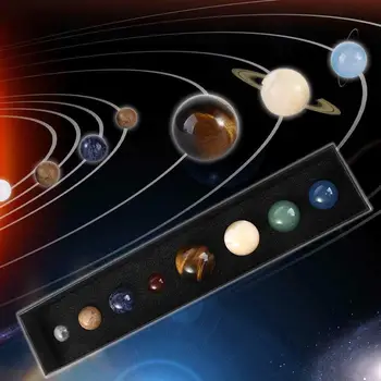 Ev Dekor doğum günü hediyesi Sekiz Gezegenler Taş Gezegenler Doğal Taş Numune Toplama Güneş Sistemi Kristal Top