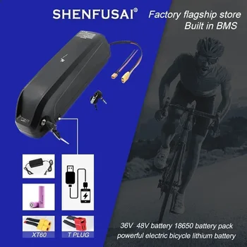 Hailong elektrikli bisiklet lityum pil, 36V 48V yüksek güçlü pil, 18650 pil, USB şarjı destekler, 750W 1000W+şarj cihazı